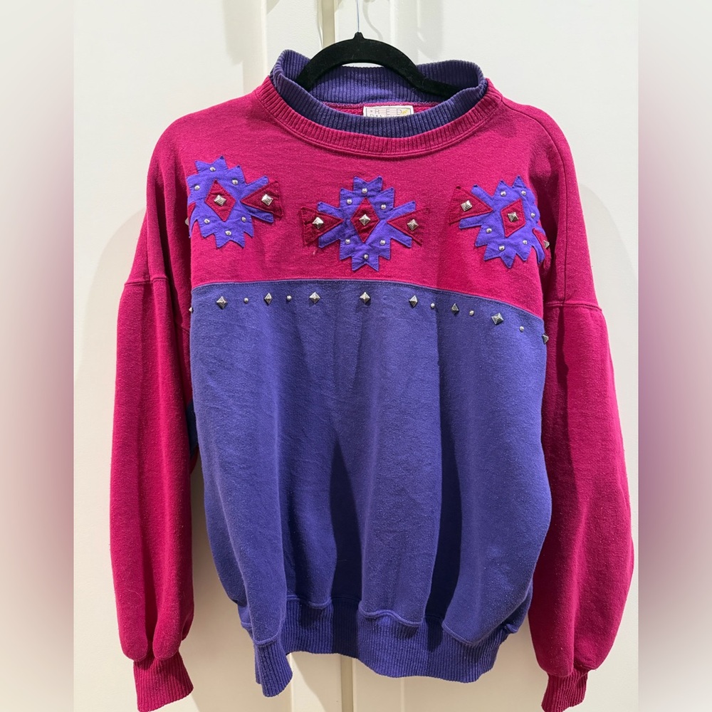 Vintage Red Bandana Studio Retro Sweatshirt Size M